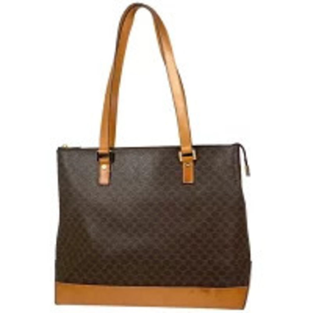 Celine Macadam tote bag shoulder canvas brown